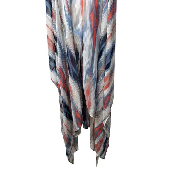 Fashion Nova Feels Like Destiny Maxi Dress Blue Combo Size 3X Asymmetrical - Picture 3 of 13